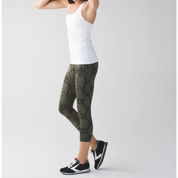 lululemon athletica Pants - Lululemon WU snakeskin crop leggings 4